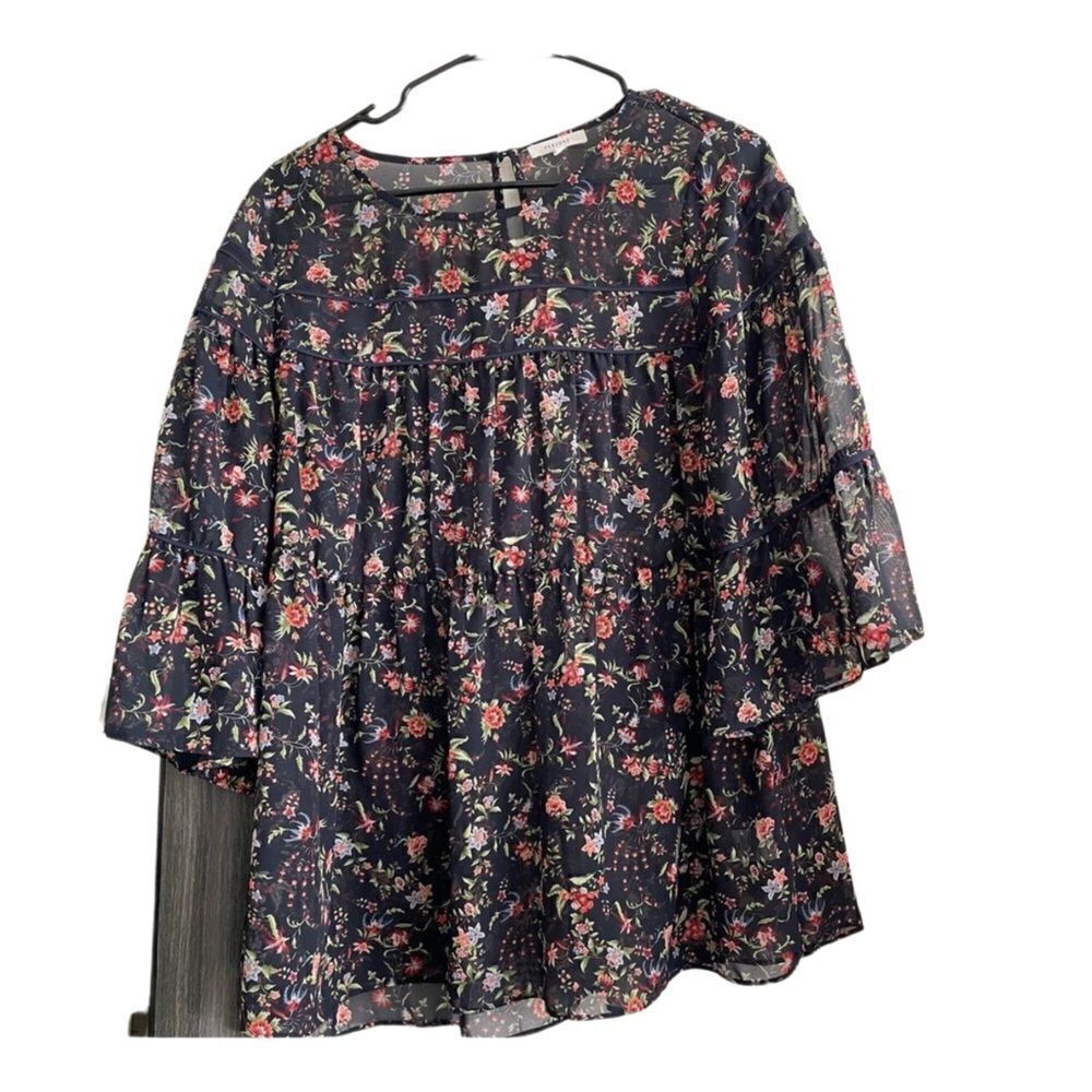Pleione floral blouse